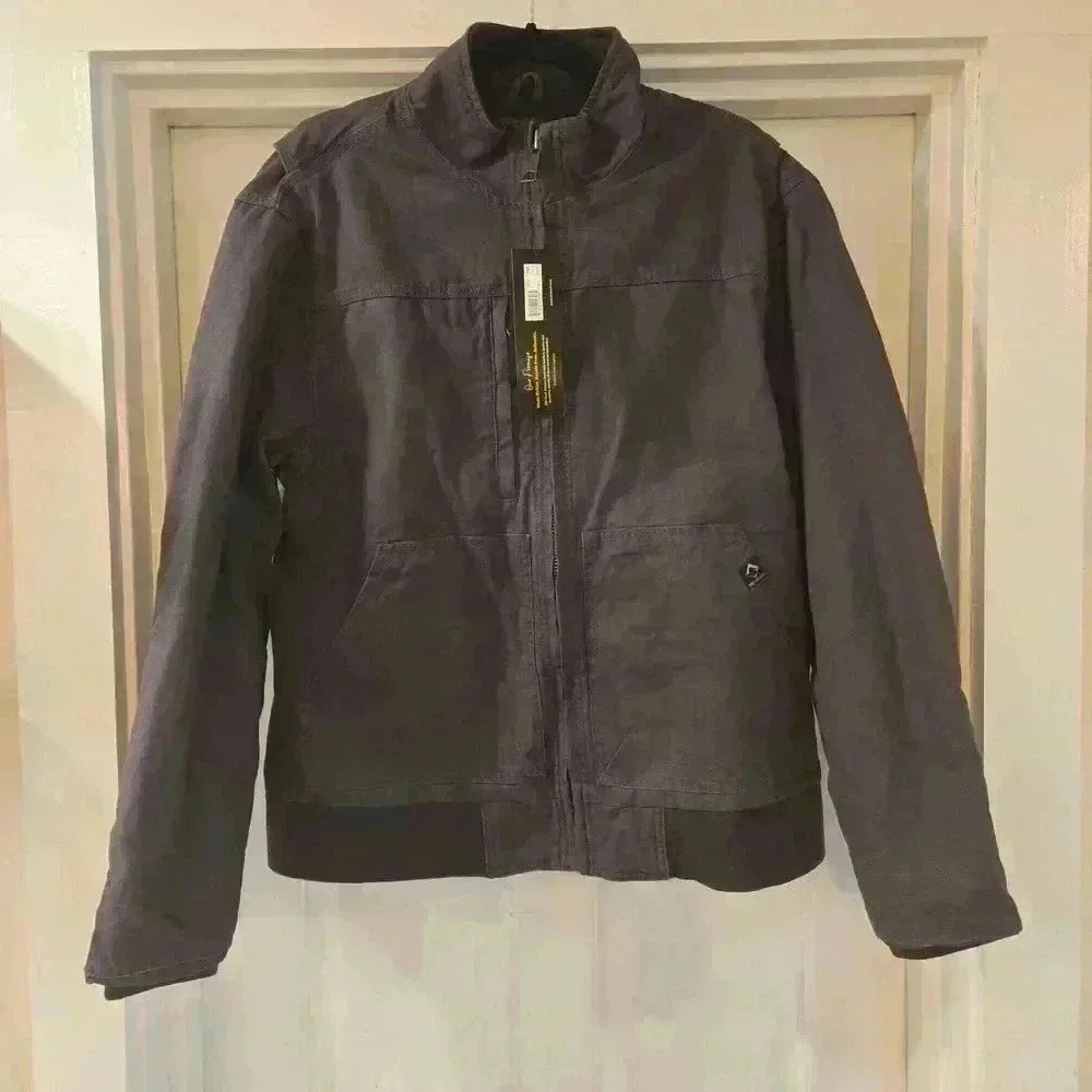NWT Dri Duck "Force Bomber" Power Move Cotton Canvas Mens Jacket Charcoal Medium